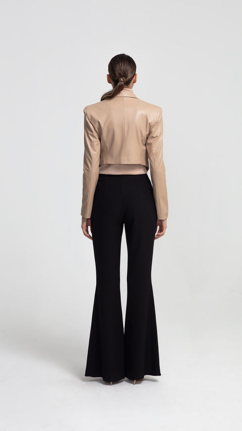 Vegan Leather Fit Short Jacket